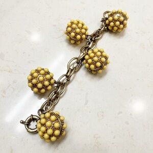 J. Crew Yellow Beaded Charm Bracelet